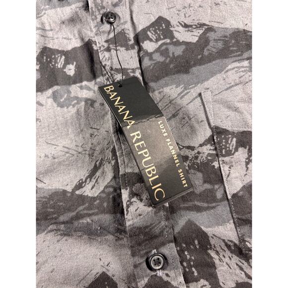 Banana Republic Long Sleeve Mountain Pattern Shirt Men's X Large - Picture 2 of 7